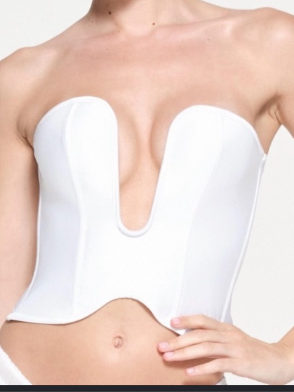 NWT skims satin plunge corset top